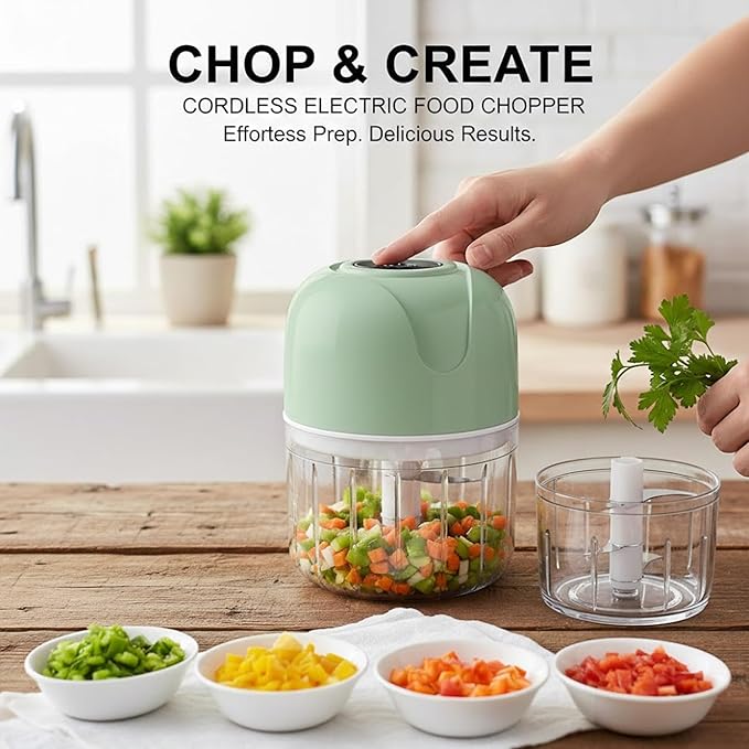 Cordless Mini Electric Vegetable Chopper