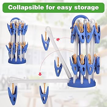360° Foldable Sock Dryer Hanger for Travel, Towels & Baby Clothes