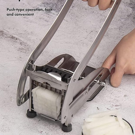 Stainless Steel French Fry Cutter & Vegetable Slicer for Kitchen