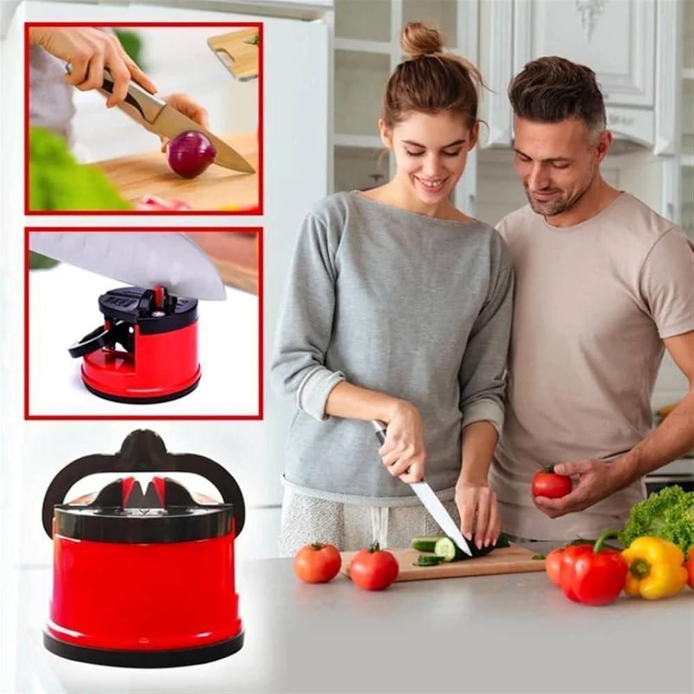 Buy 1 Get 1 Free Mini Knife Sharpener with Suction Cup Base