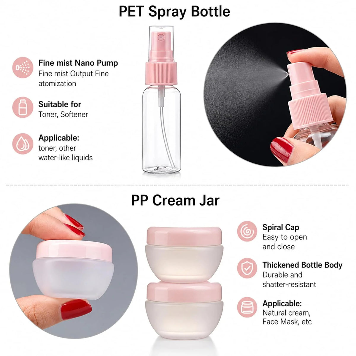 11 Pcs Travel Cosmetic Bottle Set