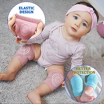 Pack of 2 Baby Crawling Knee & Elbow Protector Pads Anti-Slip