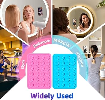 Pack of 2 Universal Silicone Suction Cup Mobile Phone Holders