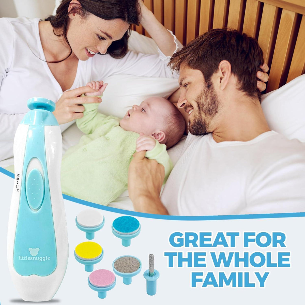 6in1 Rechargeable Electric Nail Trimmer for Baby Kid and Adult