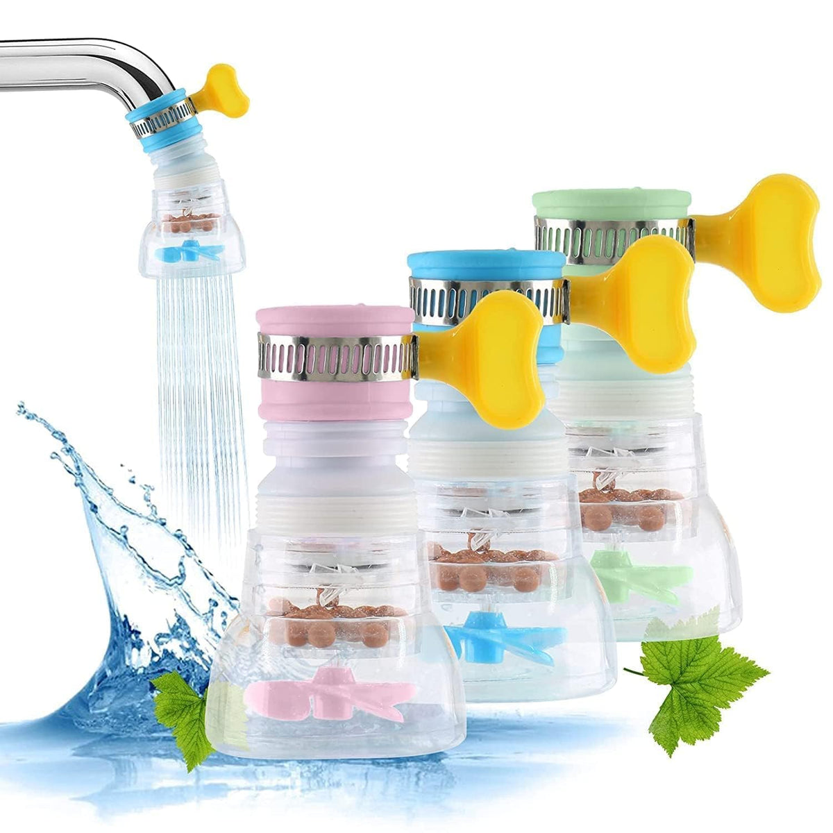 Universal Faucet Water Filter & Splash-Proof Aerator