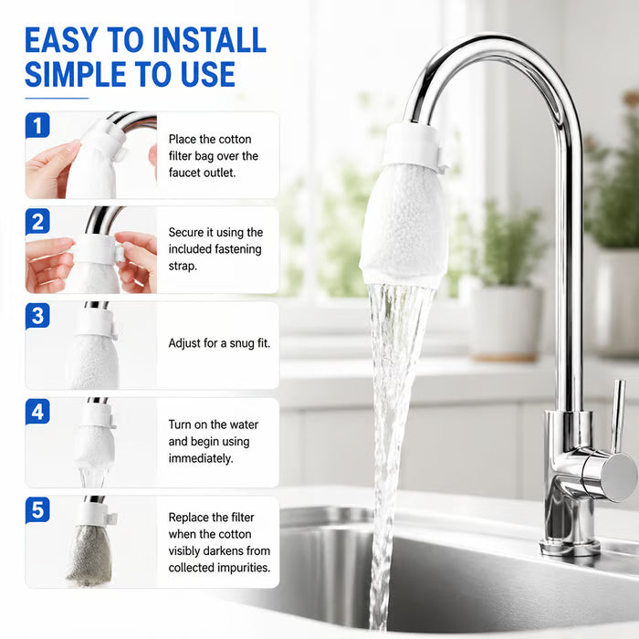 Universal, Splash-Proof Faucet Filter Set