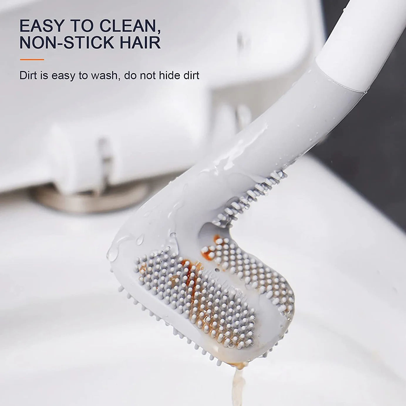 2 Golf Style Toilet Brush Bathroom Cleaning with High Quality Long Handle