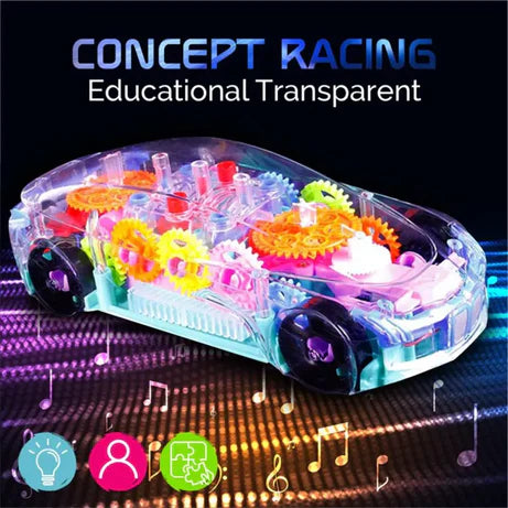Gear Simulation Bump & Go Car with Lights & Music for Kids