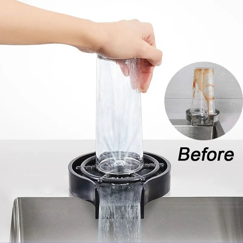 Automatic Cup Washer Glass Rinser for Kitchen Sink Faucet