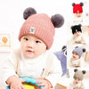 Baby Woolen Pom Pom Beanie Hat & Muffler Winter Set for Boys & Girls