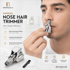 Vintage Style Manual Mechanical Nose Hair Trimmer