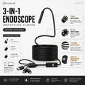 Waterproof Endoscope Camera for Inspection With 6 LED and Soft Cable