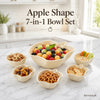 Apple Bowl Set 7 in 1 – Premium Serving Bowls for Snacks, Fruits & Dips