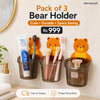 Pack of 3 Wall Mounted Bear Holder – Cute & Durable Organizer