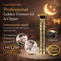 Professional Golden Trimmer Kit & Clipper Rs 1299 Grand Sale Offer