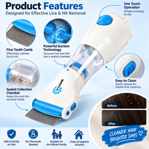 Electric Lice & Nit Removal Comb
