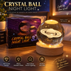 Crystal Ball Night Light – 3D Galaxy Design