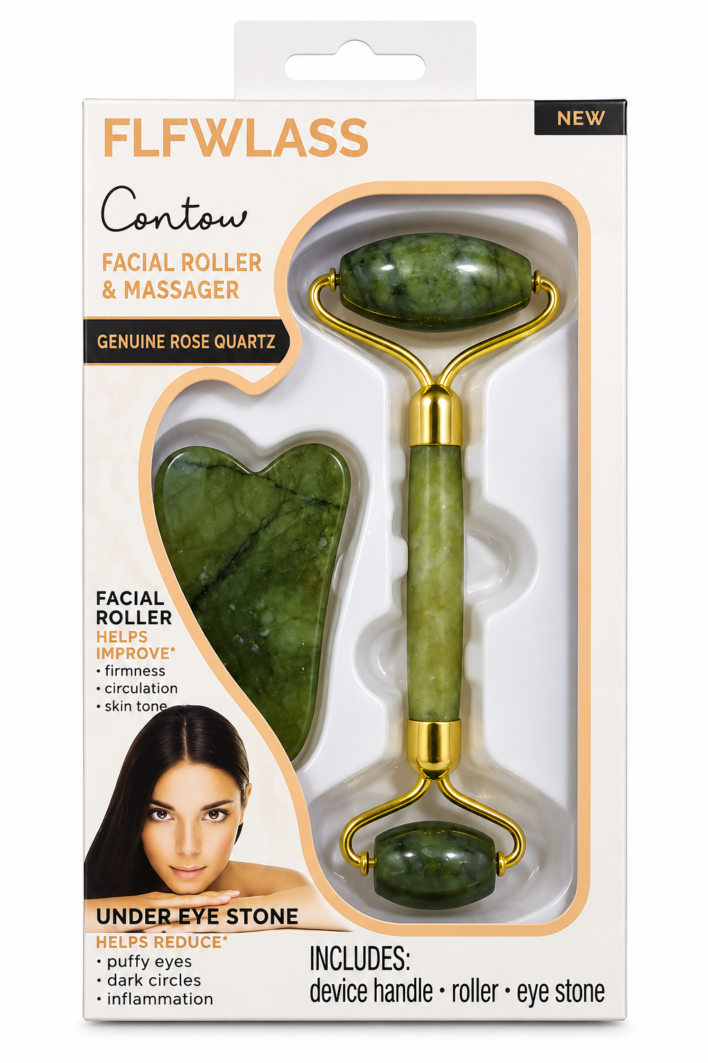 Jade Facial Roller & Gua Sha Massager