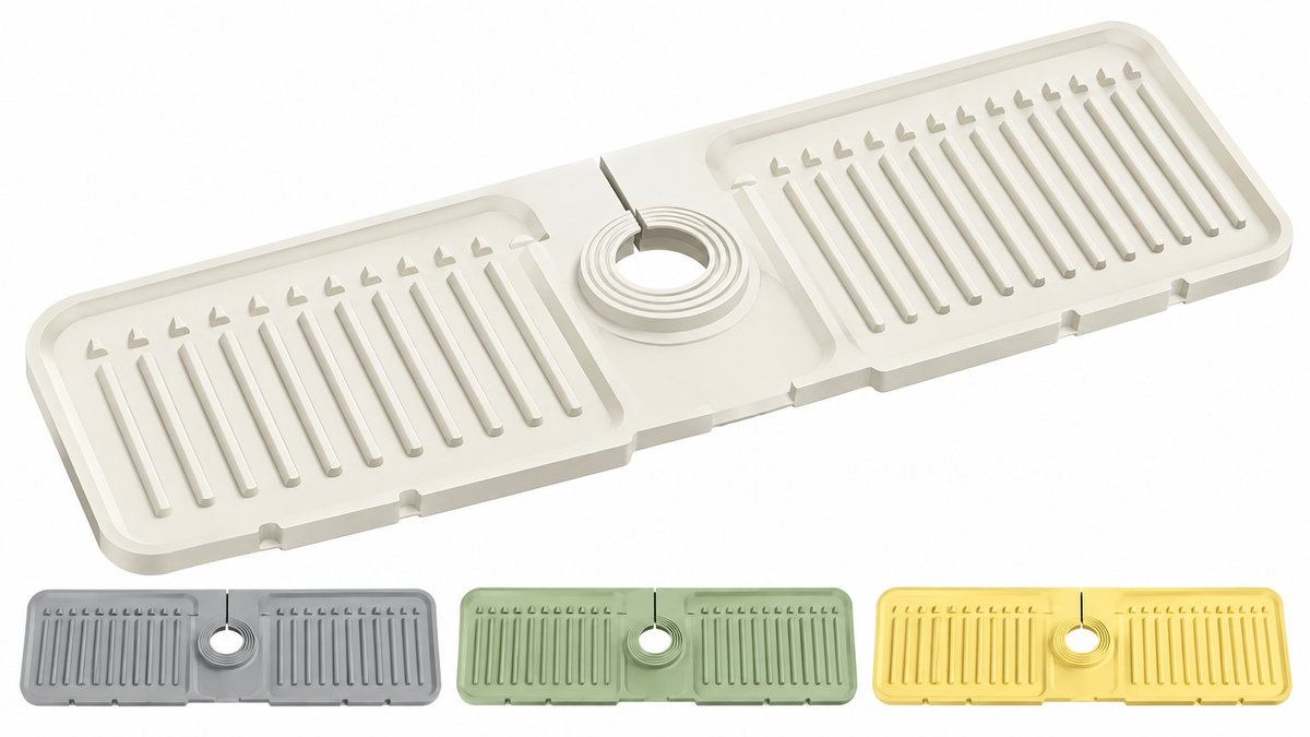 Adjustable Sink Faucet Water Draining Mat