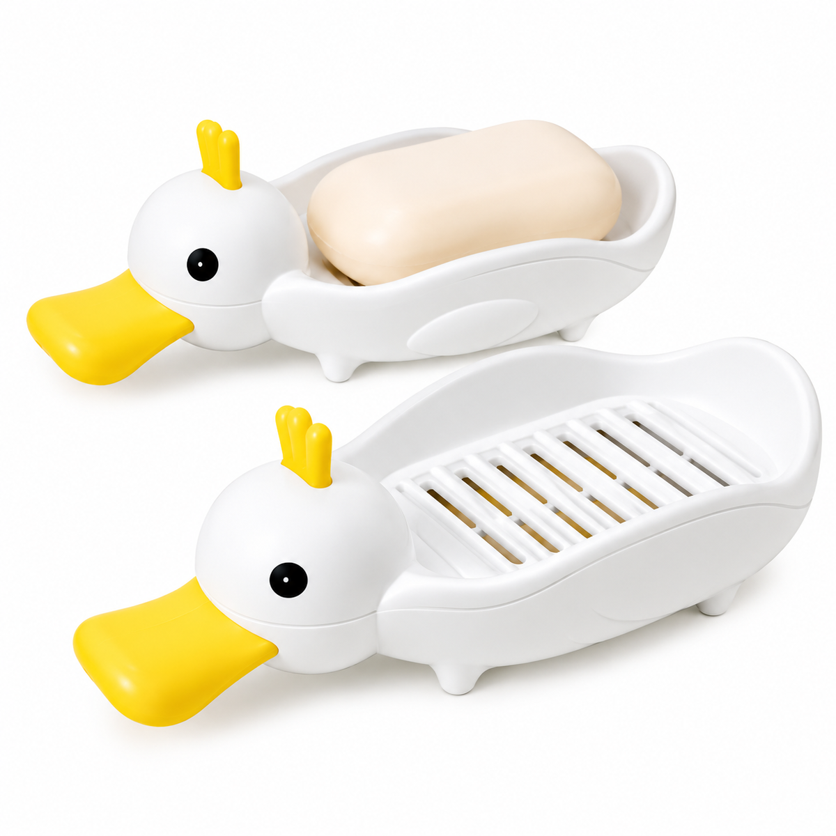 Cute Duck Soap Holder – Self-Draining Bathroom & Kitchen Soap Dish