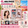 4L Portable Beauty Refrigerator with LED Mirror