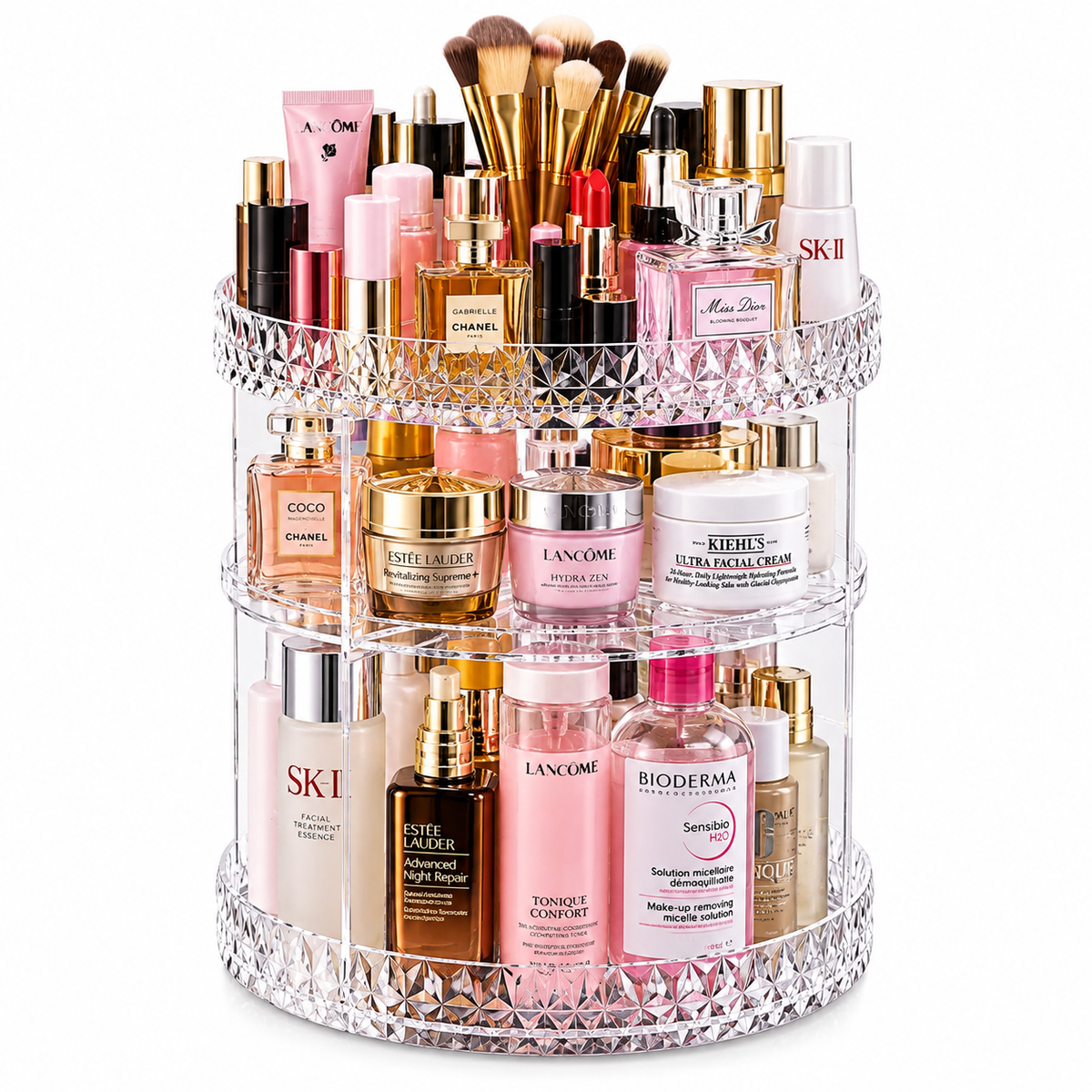 Glamorous 360° Makeup Organiser Display