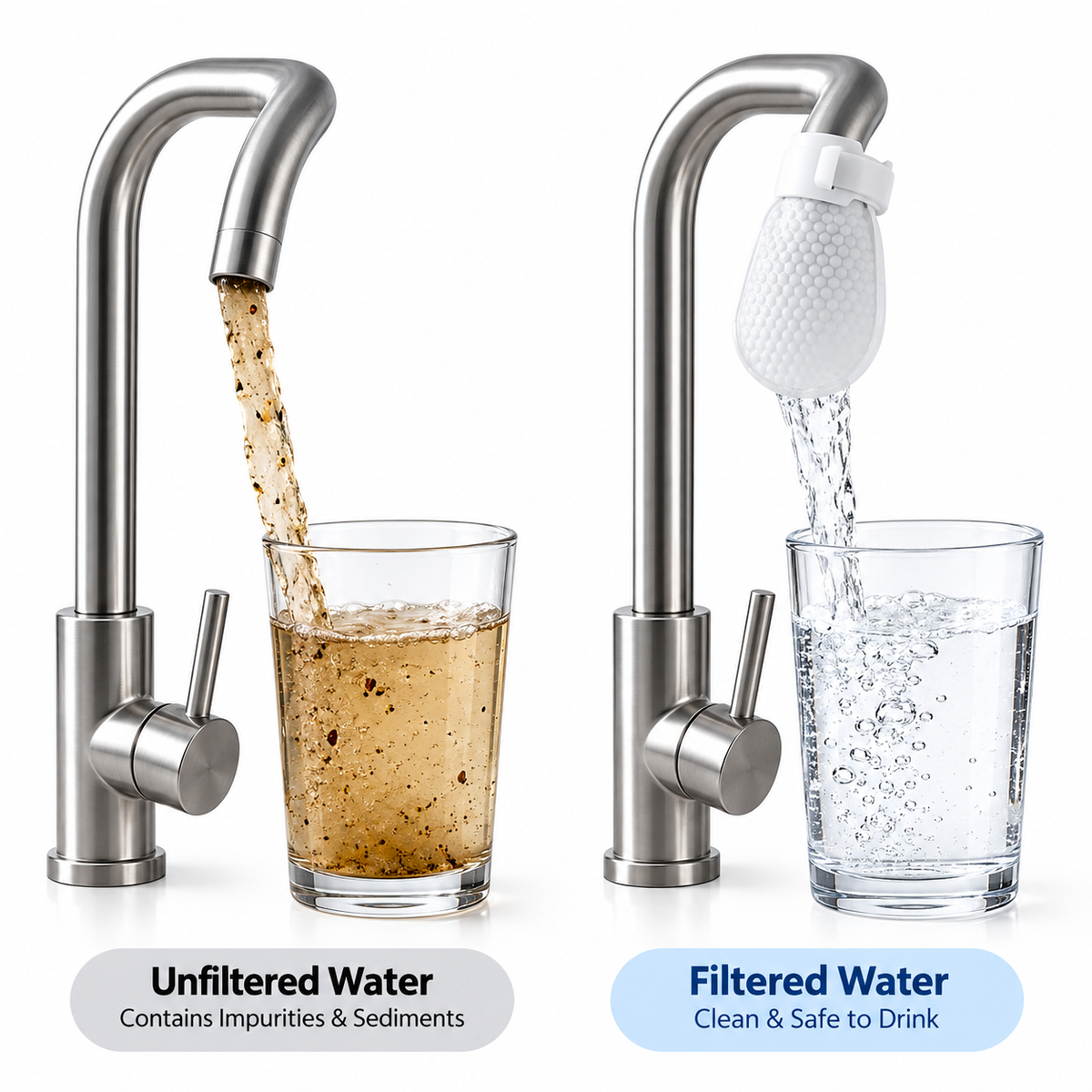 Faucet Water Filter – Universal Tap Water Purifier & Filter