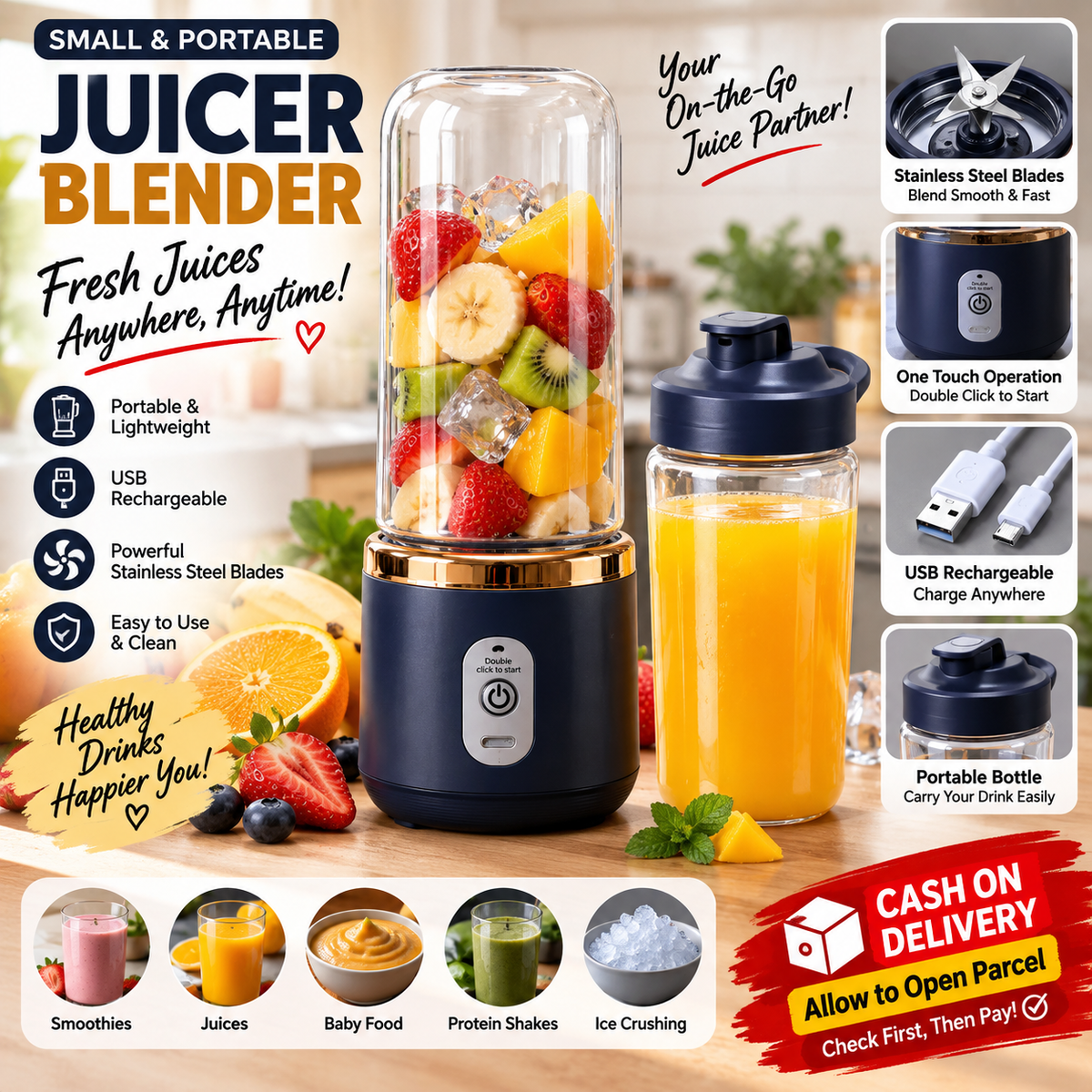 Portable USB  Juicer Blender