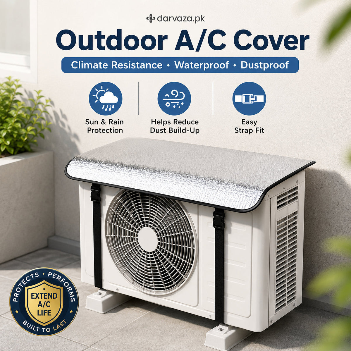 AC Outdoor Cover – Heat Insulation & Dust Protector