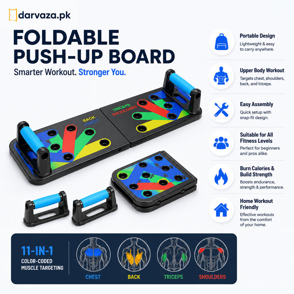 Foldable Push-Up Exercise Board for full body workout