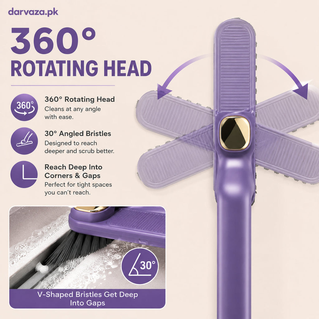 360° Rotating Crevice Gap Cleaning Brush with Cleaning Tool