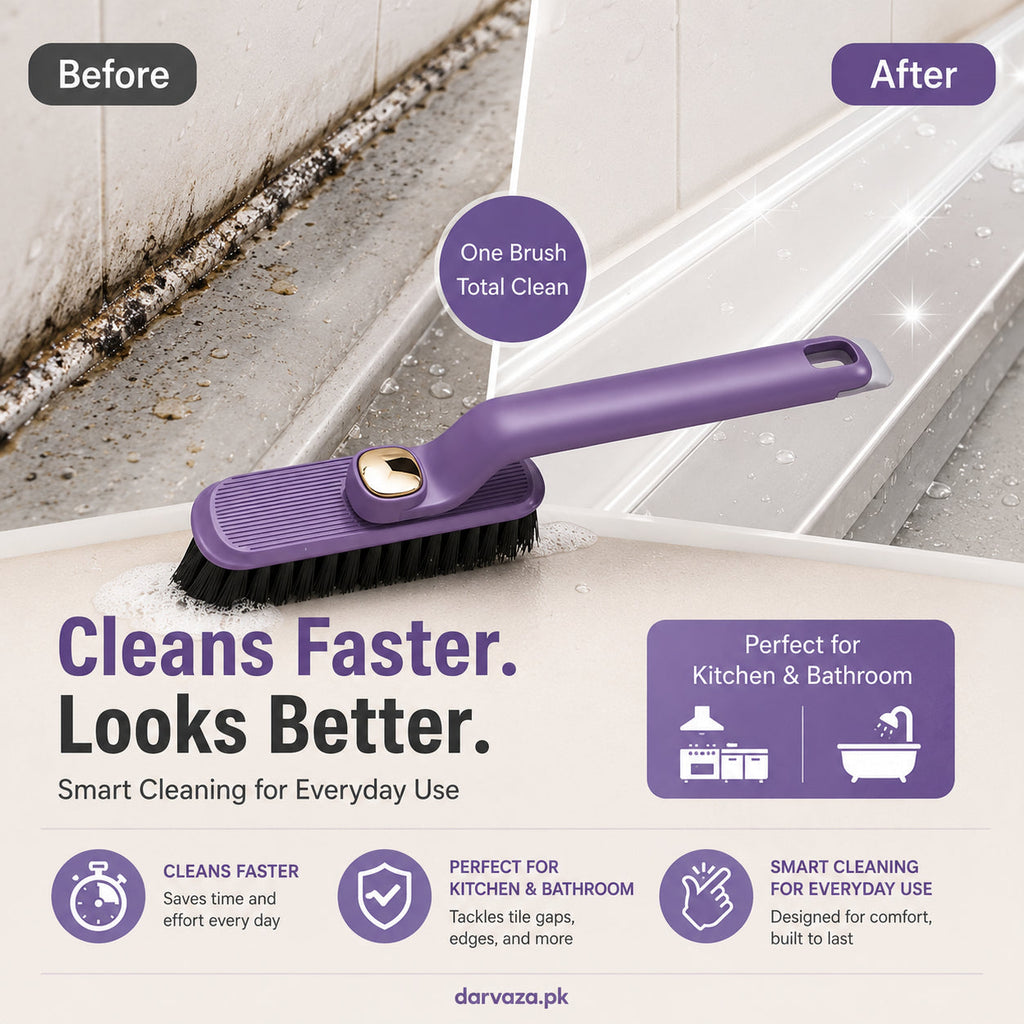 360° Rotating Crevice Gap Cleaning Brush with Cleaning Tool