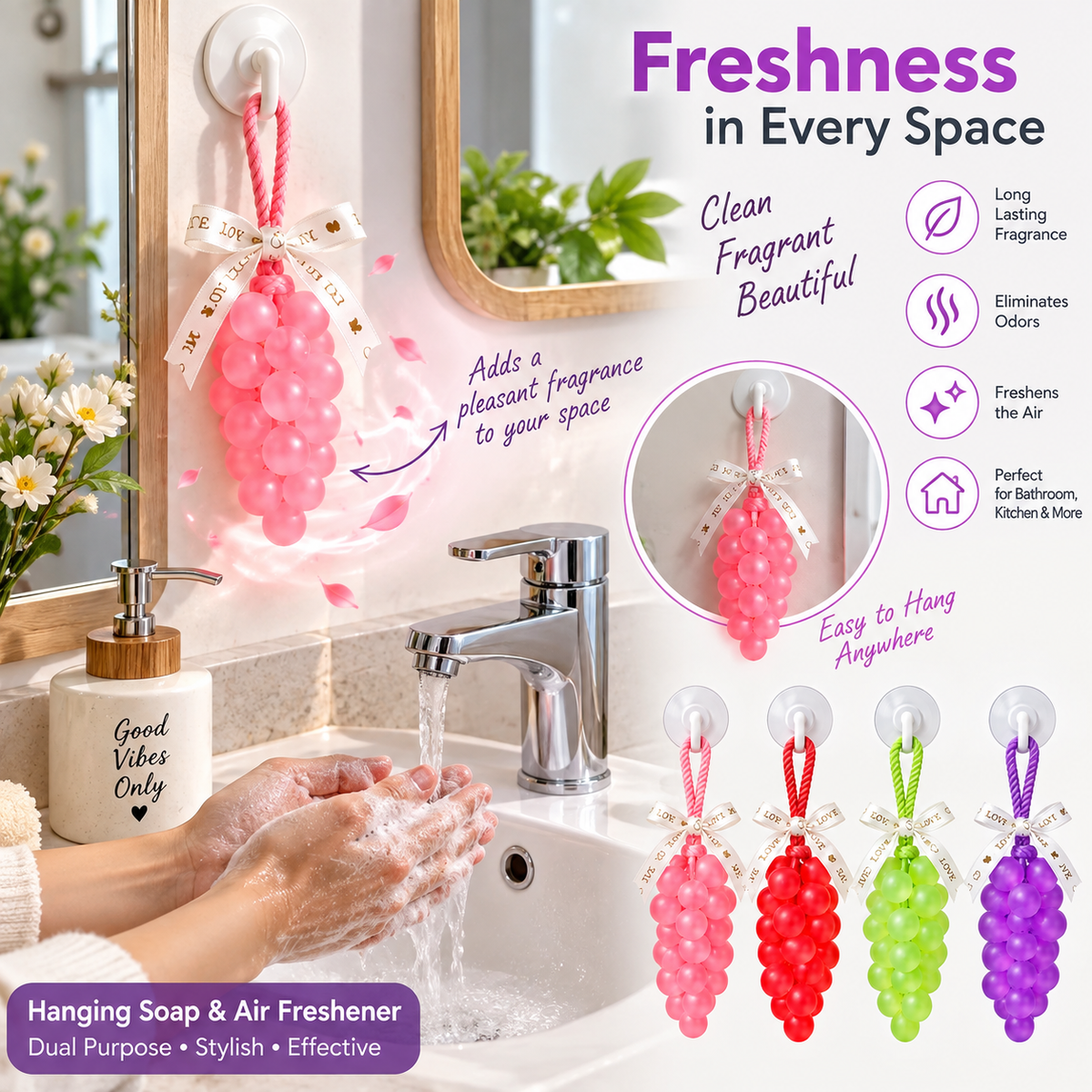 Hanging Grape Soap & Air Freshener