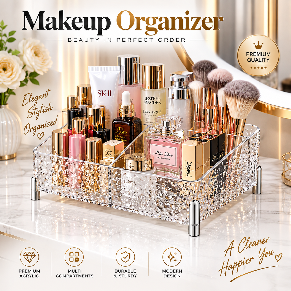 Luxury Acrylic Cosmetic Organizer