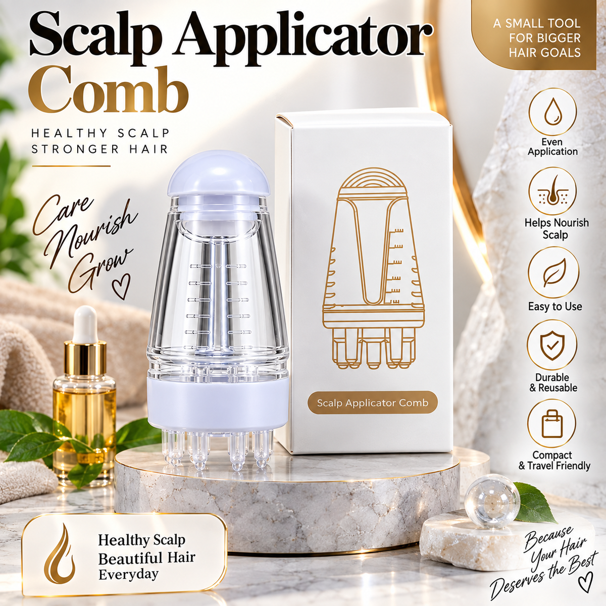 Scalp Applicator Comb – Hair & Scalp Care Tool