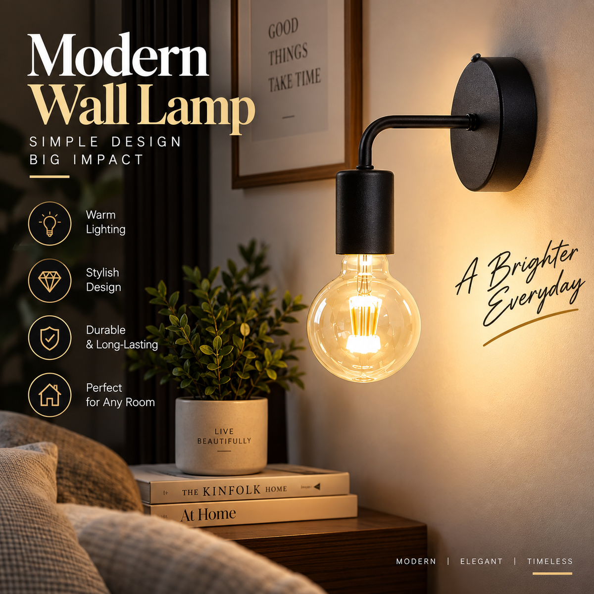 Crystal Wall Mounted Lamp (With Bulb)