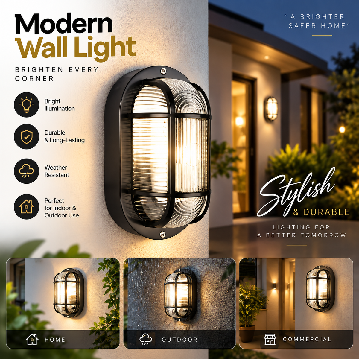 Waterproof Outdoor Wall Light For Home & Gardens