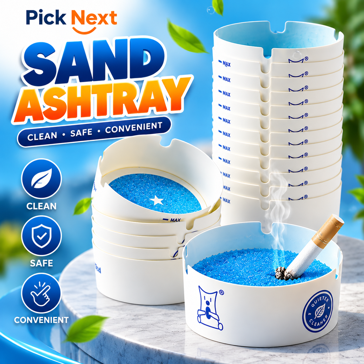 Disposable Paper Ashtray – Round Desktop Design