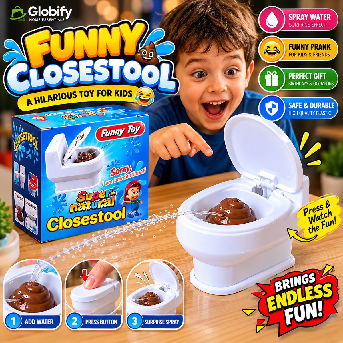 Mini Prank Squirt Toilet Toy – Funny Gag Gift