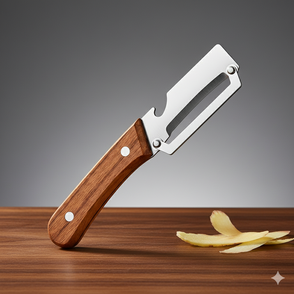 🏆 Last Day Special Price ! 🎉🎁 Thickened Stainless Steel Multi-Peeler – Heavy-Duty, Wide Blade, Bottle Opener 🍺