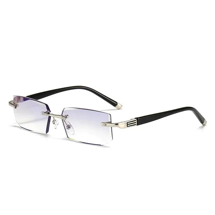Hd daimond cut New Metal rimless anti blue reading glasses trimmed glasses
