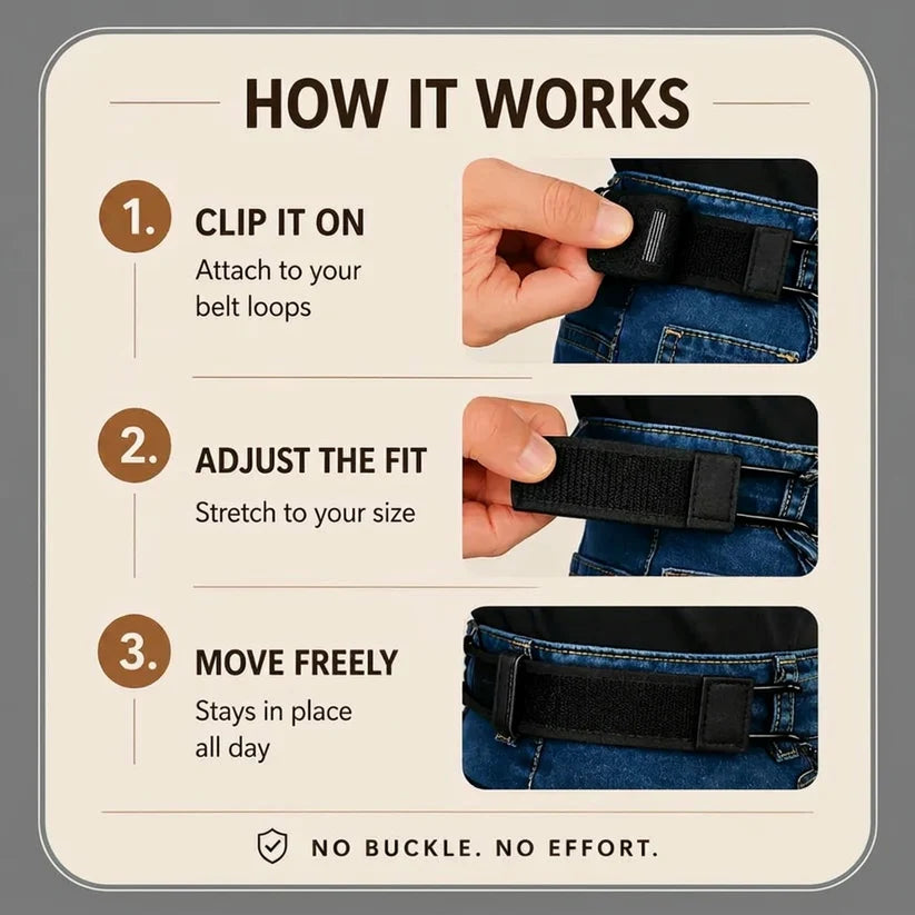 Premium Elastic Waist Buckle – 2 Pcs
