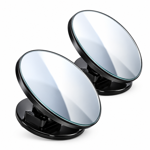 Car Reverse Auxiliary Rearview Mirror – 360° Adjustable Convex Blind Spot Mirror