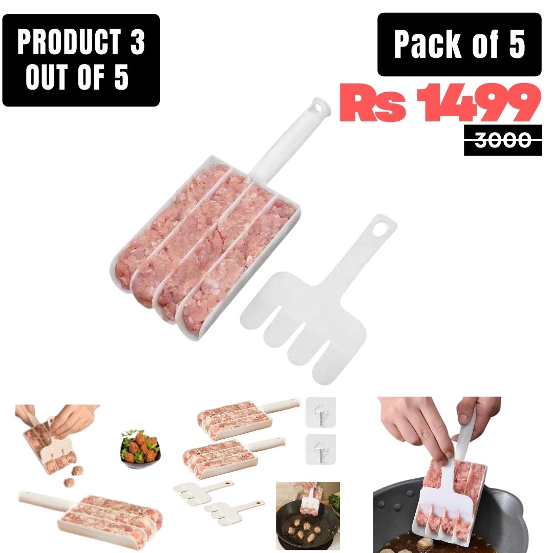 5-in-1 Kitchen Deal Slicer Samosa Pakora Kofta Maker & Oil Brush