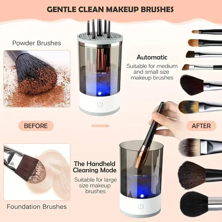 Portable Electric Makeup Brush Cleaner – Fast USB-Powered Hygienic Cleaning Adjustable Collar