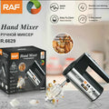 Premium High Quality RAF Hand Mixer and Egg Beater R.6629 with 5 speeds – Appropriate Household Shell Material In Just Rs 3399