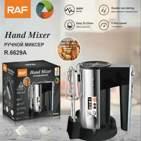 RAF R.6629 Hand Mixer & Egg Beater with 5 Speed Settings