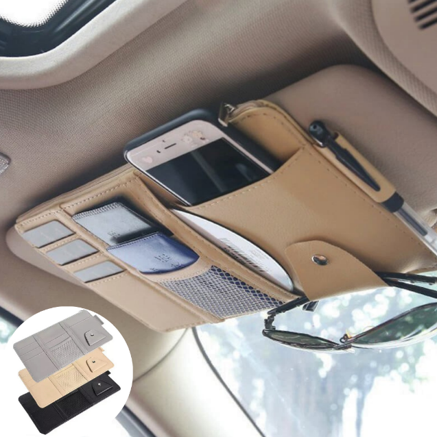 Car Sun Visor Organizer (High Quality Leather 🔥)