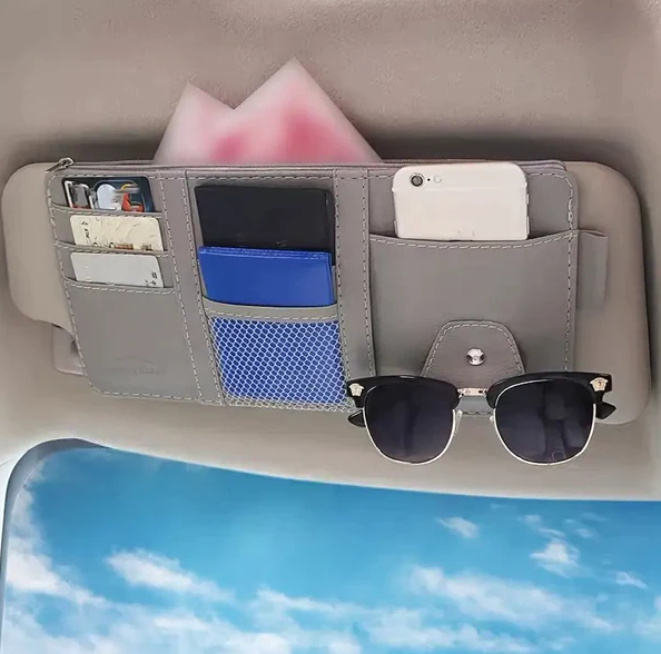 Car Sun Visor Organizer (High Quality Leather 🔥)