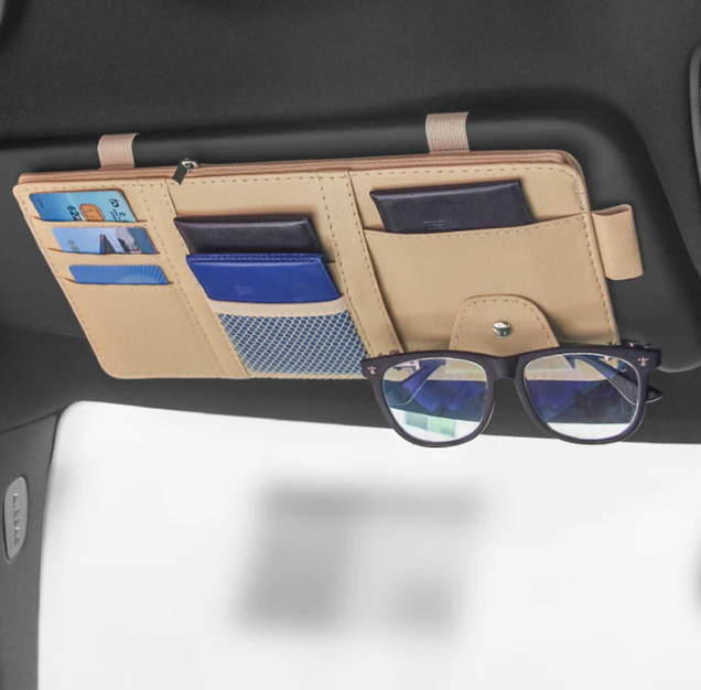 Car Sun Visor Organizer (High Quality Leather 🔥)